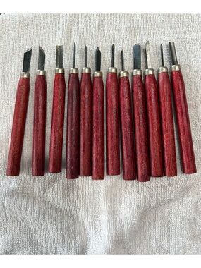 12 Vintage Wood Chisel Carving Tools